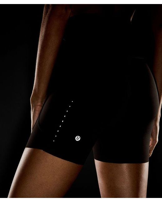 lululemon athletica Black Fast And Free High-Rise Short 6"