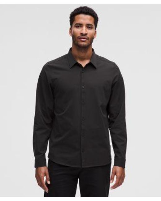 lululemon athletica Black New Venture Long-Sleeve Shirt for men