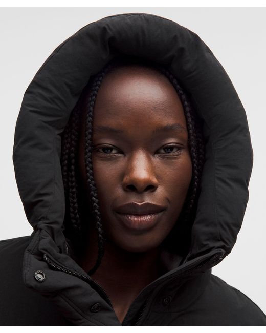 lululemon athletica Black Bubble-Hem 600-Down-Fill Puffer Jacket