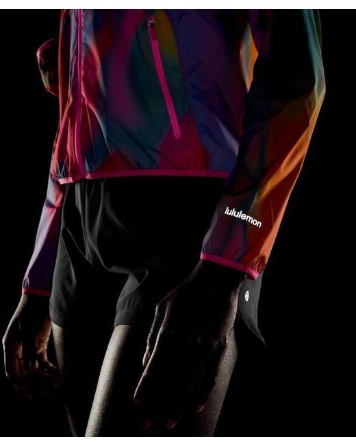 lululemon athletica Red – Packable Trail Running Jacket – Color Printed – Size 14