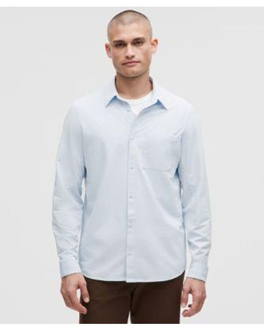 lululemon athletica White Commission Long-Sleeve Shirt for men