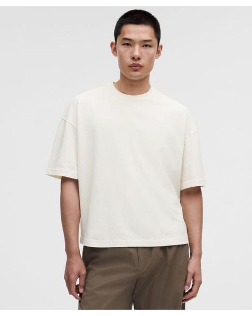 lululemon athletica White Heavyweight Cotton Jersey Boxy T-Shirt for men