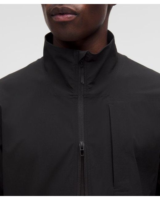 lululemon athletica Black Sojourn Windbreaker Jacket for men