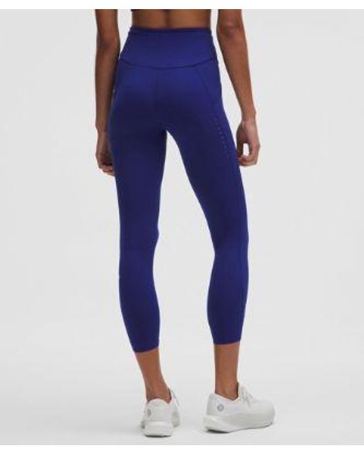 lululemon athletica Blue – Fast And Free High-Rise Tight Leggings 5 Pocket – 25" – – Size 4
