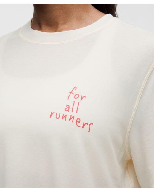 lululemon athletica White – Jersey Training Short-Sleeve Shirt For All Runners – – Size 14