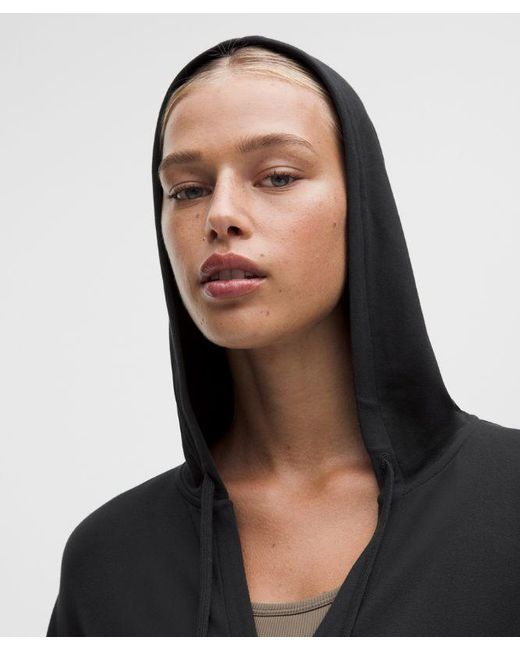 lululemon athletica Black – Becalm V-Neck Hoodie Fabric – – Size Large