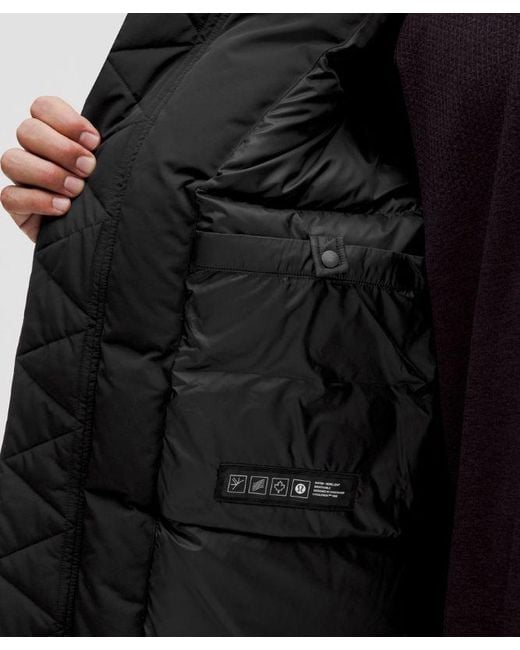 lululemon athletica Black Cold Weather 700-Down-Fill Parka for men
