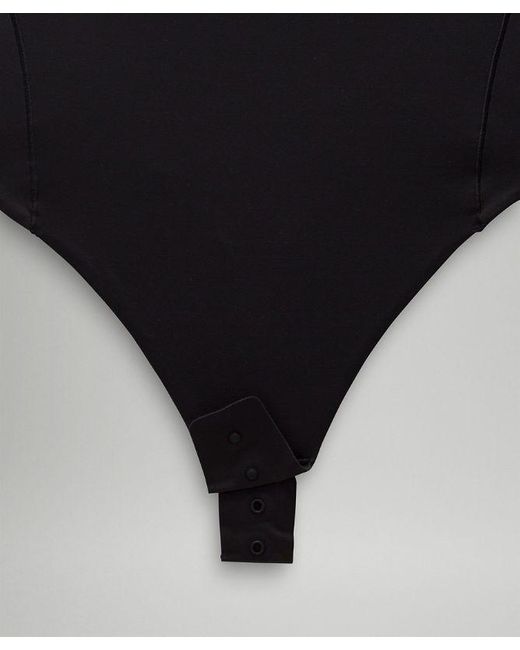 lululemon athletica Gray Wundermost Bodysuit - Ultra-soft Nulu Short-sleeve Crew Thong Bodysuit