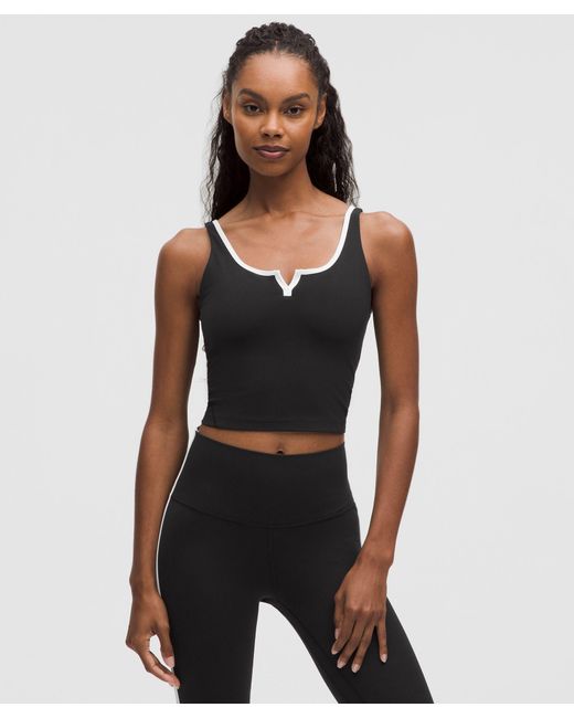 lululemon athletica Black Align Notched-Neck Tank Top