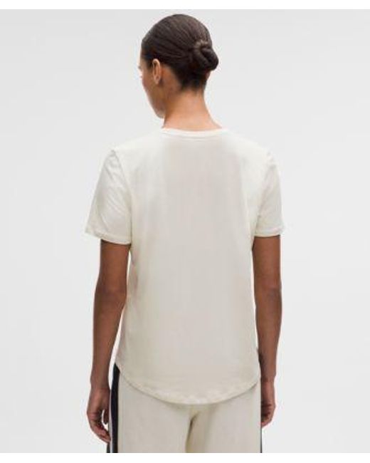 lululemon athletica White Love Curved-Hem Crewneck T-Shirt