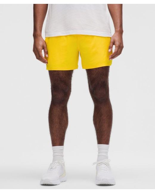 lululemon athletica Yellow – Pace Breaker Linerless Shorts – 5" – – Size 6 for men