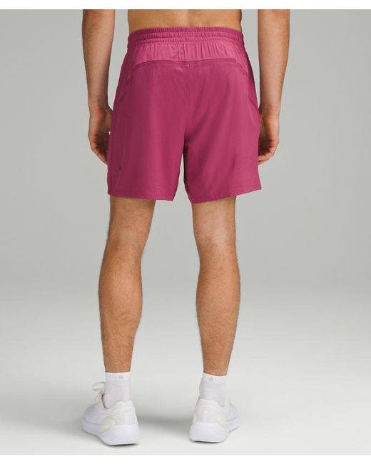 lululemon athletica Pink Pace Breaker Linerless Shorts 7" for men