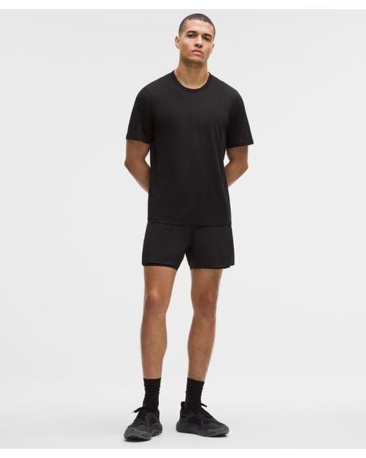 lululemon athletica Black Fast And Free Short-Sleeve Shirt for men