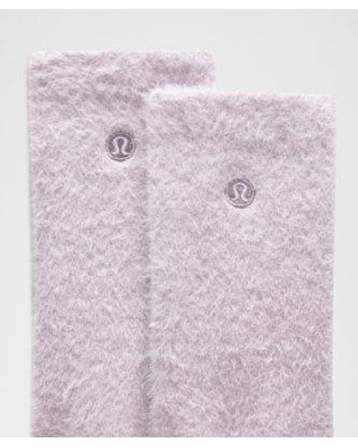lululemon athletica Pink – Fuzzy Crew Socks – –