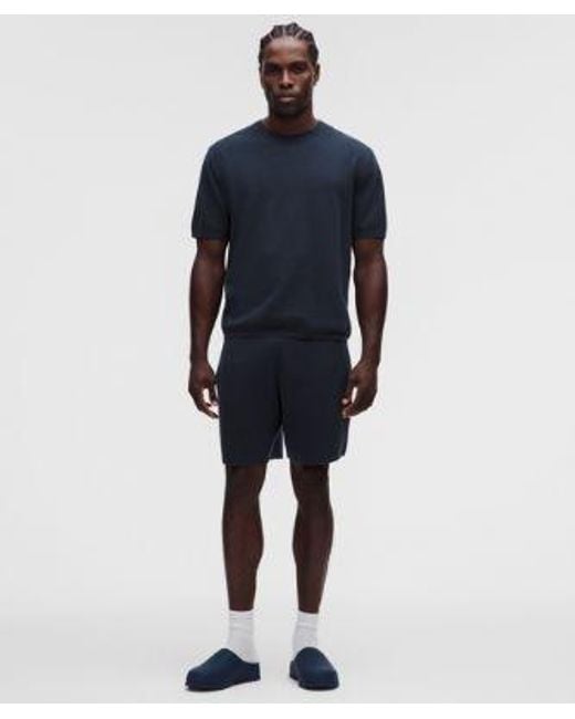 lululemon athletica Blue – Knit T-Shirt – Cotton-Blend – – Size Large for men