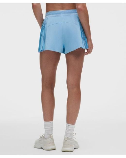lululemon athletica Blue – Side-Pleat Tennis Shorts – 2.5" – – Size Large