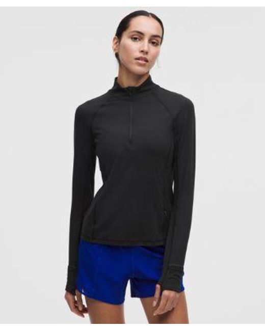 lululemon athletica Black – It's Rulu Classic-Fit Half Zip Long-Sleeve Top – – Size Small