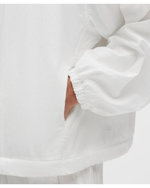 lululemon athletica White – Lululinen Funnel-Neck Jacket – – Size Large
