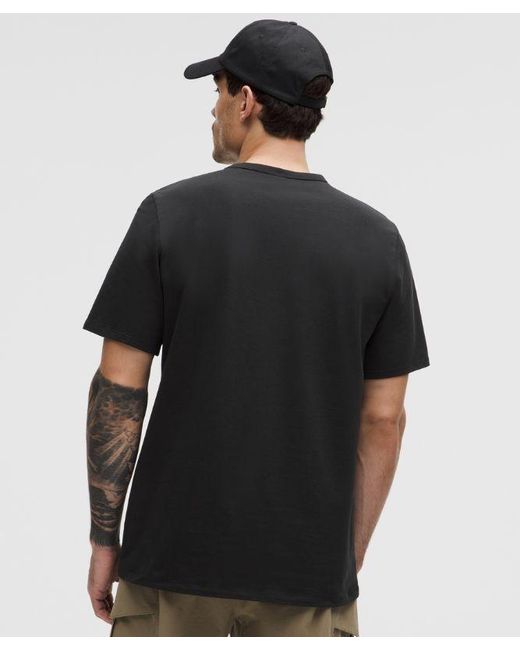 lululemon athletica Black Organic Cotton Classic-Fit T-Shirt for men