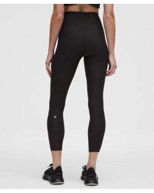 lululemon athletica Black – 3D Jacquard Diamond Train High-Rise Tight Leggings – 25" – – Size 4