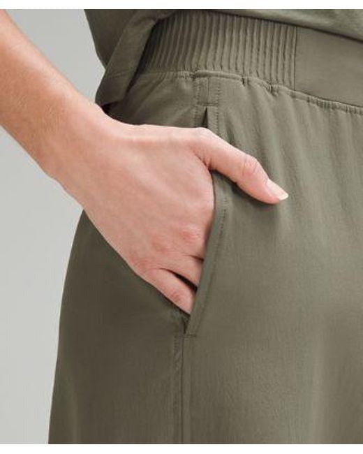 lululemon athletica Green Stretch Woven High-rise Wide-leg Pants