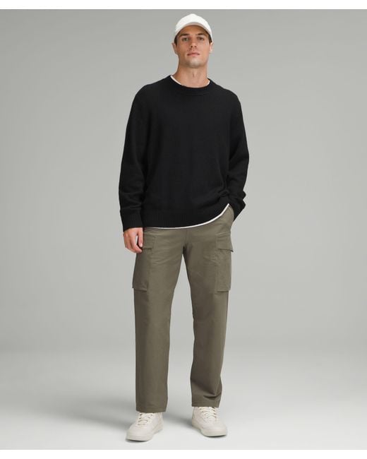 lululemon Relaxed Fit Knit Sweater in Black for Men Lyst