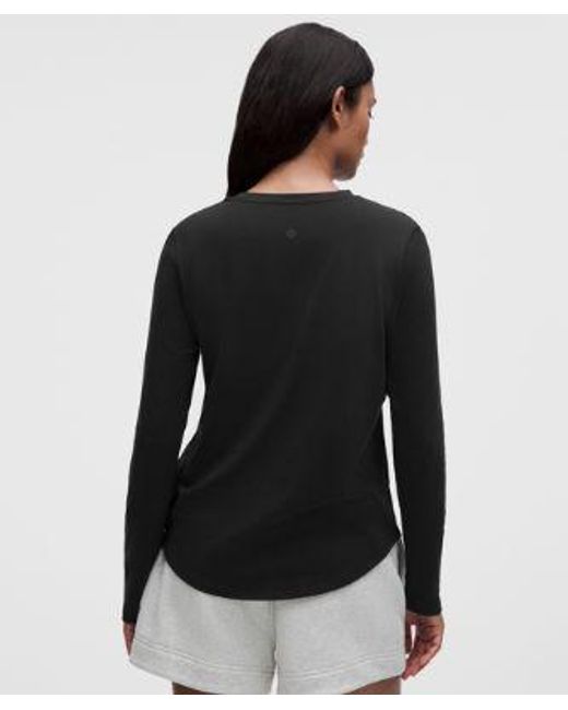 lululemon athletica Black Love Modal Fleece Long Sleeve Shirt