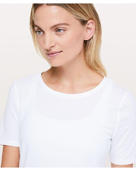 lululemon athletica White – Love Curved-Hem Crewneck T-Shirt – –