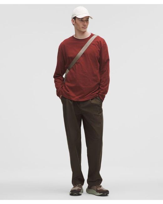 lululemon athletica Red – Heavyweight Jersey Long-Sleeve Shirt – – Size Large for men