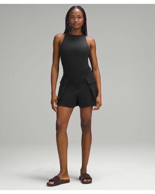 lululemon athletica Black Wundermost Bodysuit - Ultra-soft Nulu High-neck Sleeveless Bodysuit