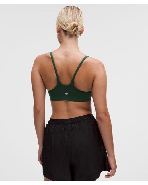 lululemon athletica Green Wunder Train Strappy Racer Bra