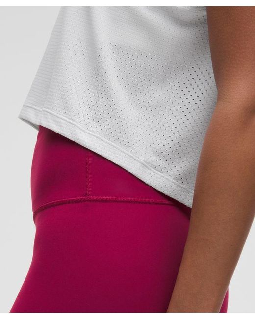 lululemon athletica Red Swiftly High-Low Cropped Tank Top