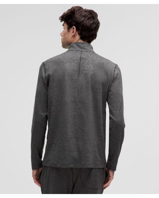 lululemon athletica Gray – Soft Jersey Half Zip Long-Sleeve Top – – Size Large for men