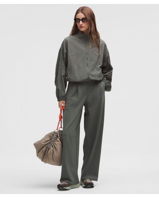 lululemon athletica Gray Daydrift High-Rise Wide-Leg Trouser