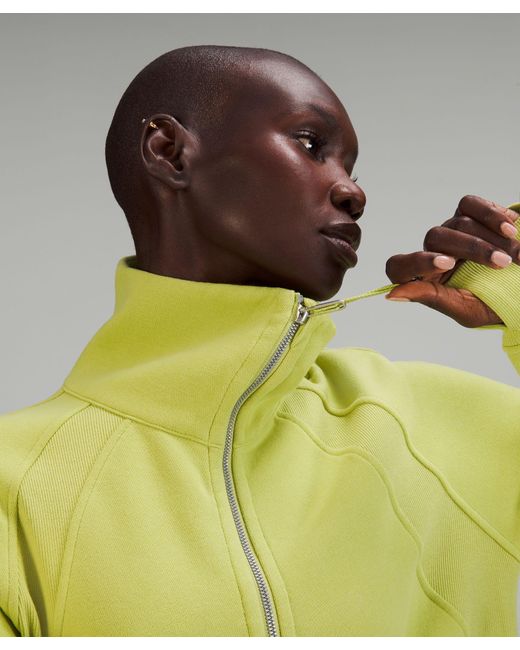lululemon athletica Scuba Oversized Funnel Neck Half Zip in Yellow | Lyst