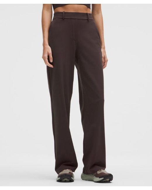 lululemon athletica Brown Daydrift High-Rise Straight-Leg Trouser