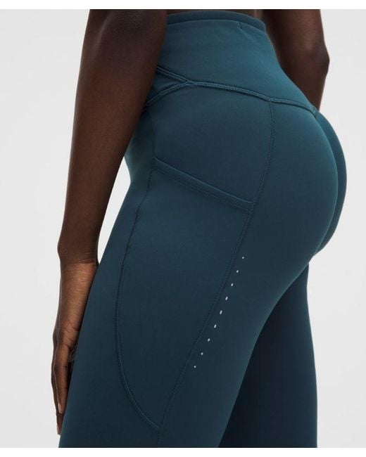 lululemon athletica Blue Fast And Free High-Rise Thermal Tight 28"