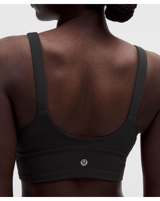 lululemon athletica Black – Focuser V-Neck Sports Bra Light Support, A/B Cup – – Size Large