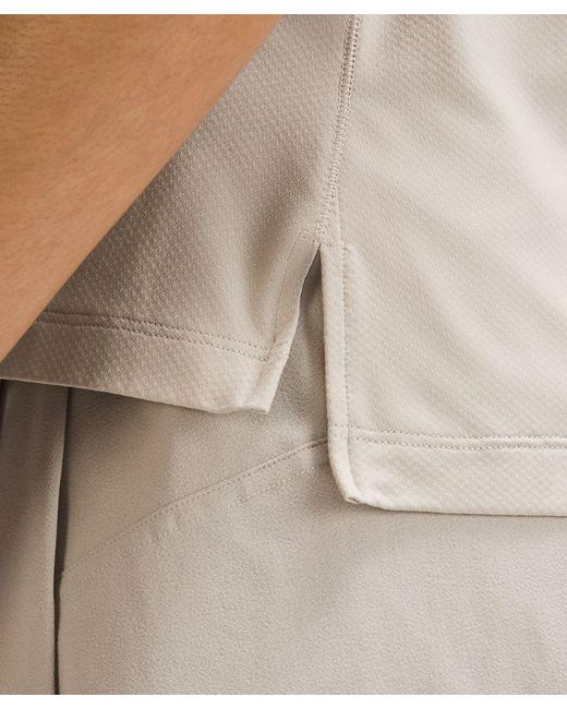 lululemon athletica Natural Quick Dry Sleeveless Polo Shirt Straight Hem