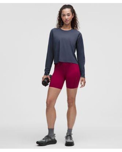 lululemon athletica Blue – Fast And Free Long-Sleeve Shirt – – Size Large