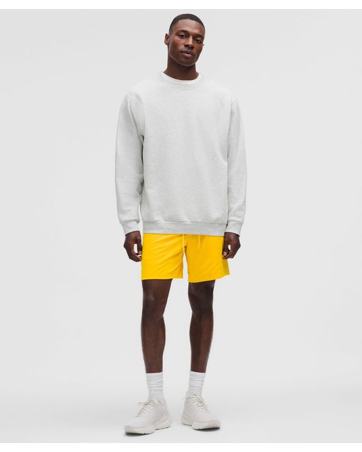 lululemon athletica Yellow Double-Layered Mesh Linerless Short 7" for men