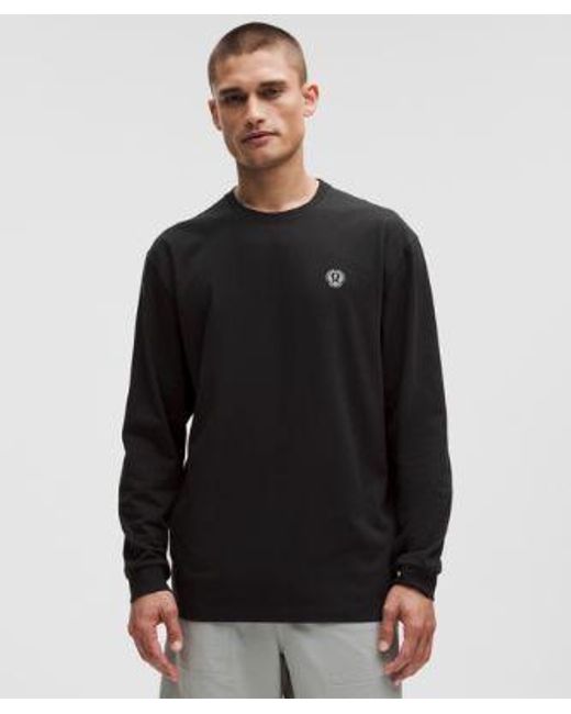 lululemon athletica Black – Heavyweight -Jersey Long-Sleeve Shirt London – – Size Small for men
