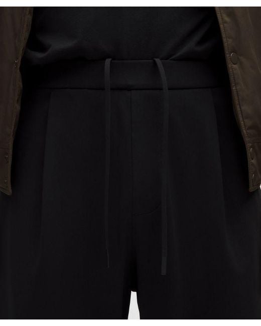 lululemon athletica Black Daydrift Relaxed-Fit Pleated Trouser Shorter for men