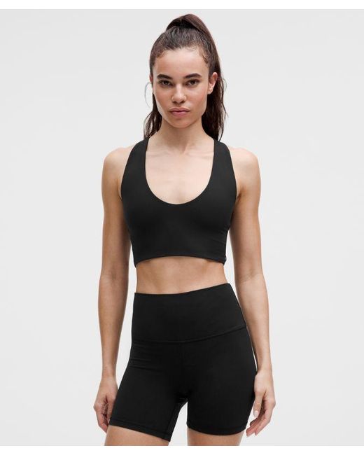 lululemon athletica Black Bend This Scoop And Cross Bra