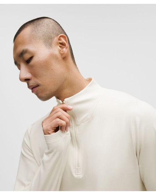 lululemon athletica Natural Rulu Fleece Half-Zip Long-Sleeve Shirt for men