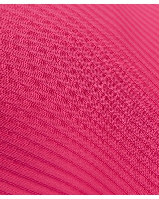 lululemon athletica Red Like A Cloud Ribbed Longline Bra Light Support, B/C Cup