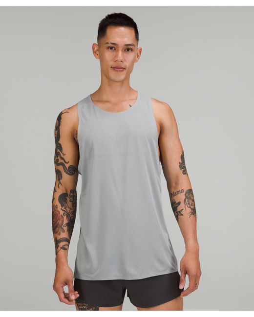 lululemon athletica Gray Fast And Free Singlet for men