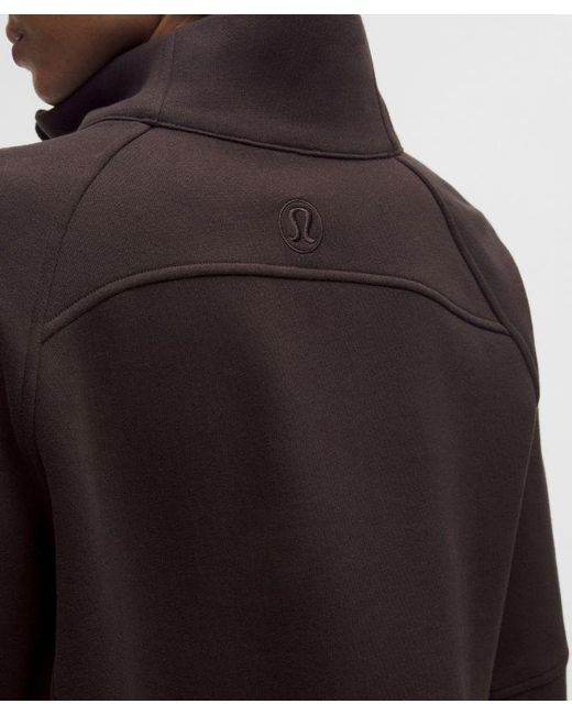 lululemon athletica Brown – Scuba Oversized Funnel-Neck Half Zip Sweatshirt Long – – Size 6