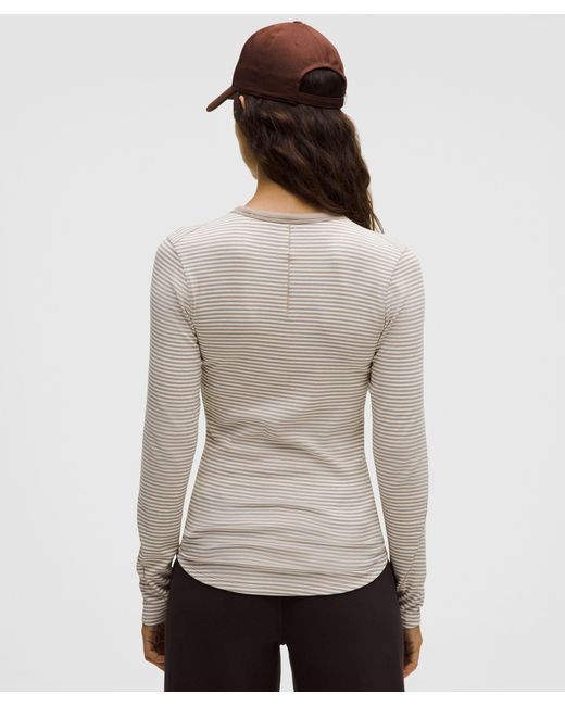 lululemon athletica Gray Hold Tight Long-Sleeve Shirt