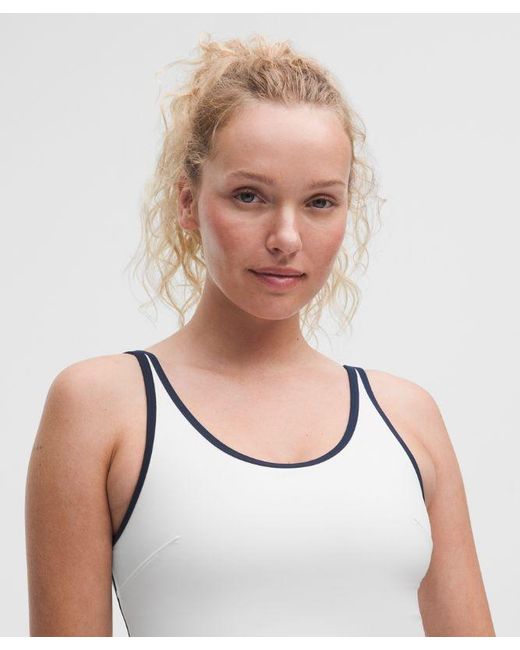 lululemon athletica White Scoop-Neck Cutout Tennis Tank Top